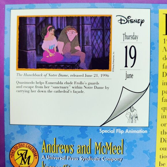 Vintage Disney Days 1997 Calendar, Every Month a different Character- Unused - Picture 3 of 10